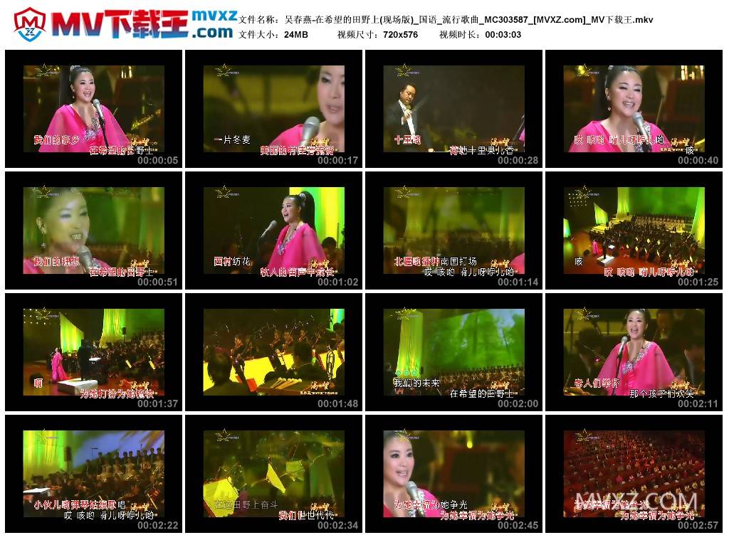 吴春燕-在希望的田野上(现场版)_国语_流行歌曲_MC303587